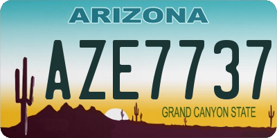 AZ license plate AZE7737