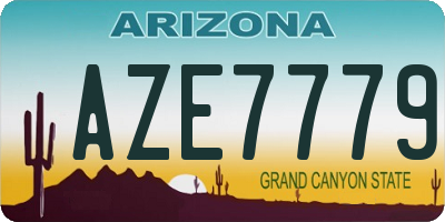 AZ license plate AZE7779