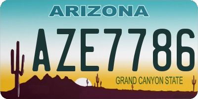 AZ license plate AZE7786