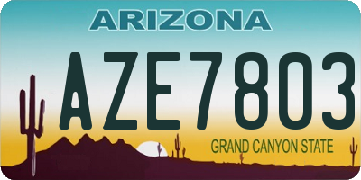 AZ license plate AZE7803