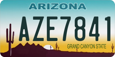 AZ license plate AZE7841