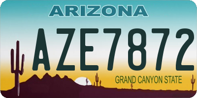 AZ license plate AZE7872