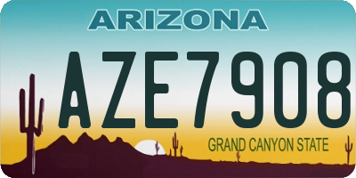AZ license plate AZE7908