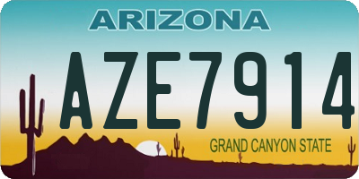 AZ license plate AZE7914