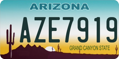 AZ license plate AZE7919