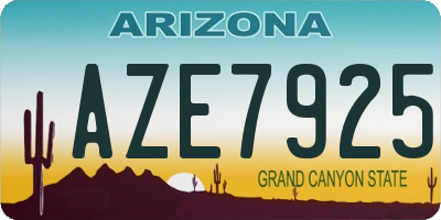 AZ license plate AZE7925