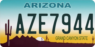 AZ license plate AZE7944
