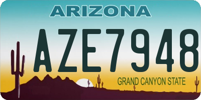 AZ license plate AZE7948