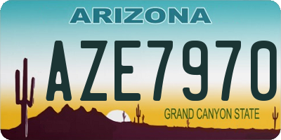 AZ license plate AZE7970
