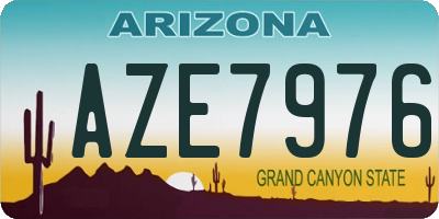 AZ license plate AZE7976