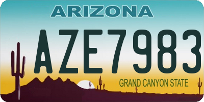 AZ license plate AZE7983