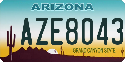 AZ license plate AZE8043