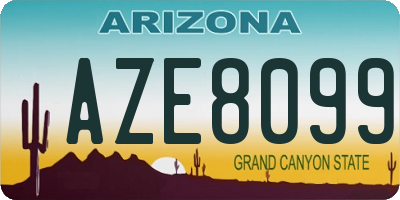AZ license plate AZE8099