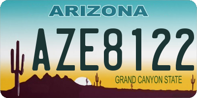 AZ license plate AZE8122