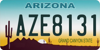 AZ license plate AZE8131