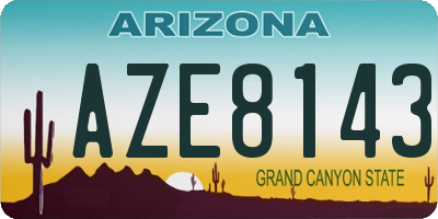 AZ license plate AZE8143
