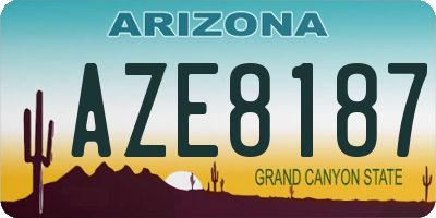 AZ license plate AZE8187