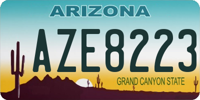 AZ license plate AZE8223
