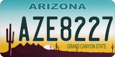 AZ license plate AZE8227
