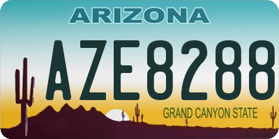 AZ license plate AZE8288