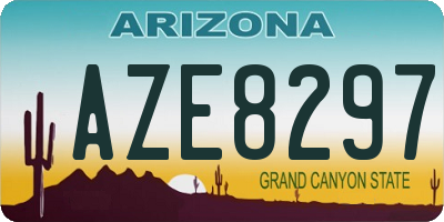 AZ license plate AZE8297
