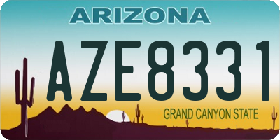 AZ license plate AZE8331