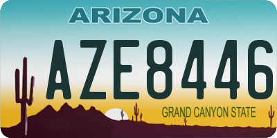 AZ license plate AZE8446