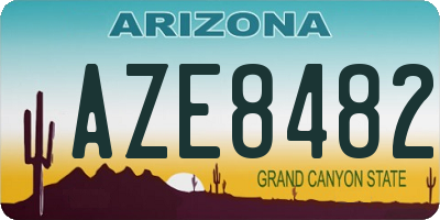 AZ license plate AZE8482