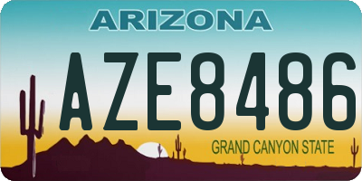 AZ license plate AZE8486