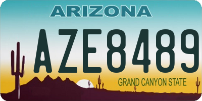 AZ license plate AZE8489