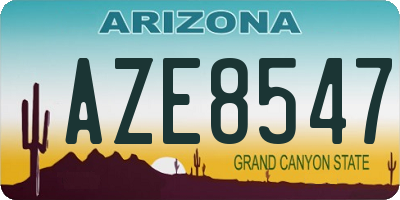 AZ license plate AZE8547