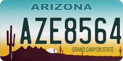 AZ license plate AZE8564