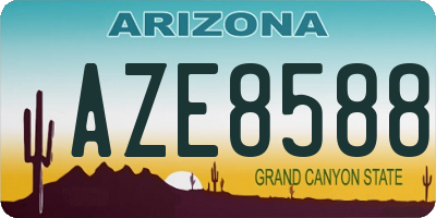 AZ license plate AZE8588