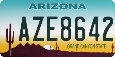 AZ license plate AZE8642