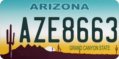 AZ license plate AZE8663