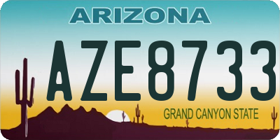 AZ license plate AZE8733