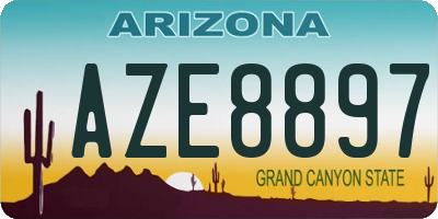 AZ license plate AZE8897