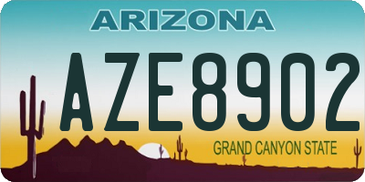 AZ license plate AZE8902