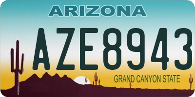 AZ license plate AZE8943
