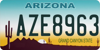 AZ license plate AZE8963