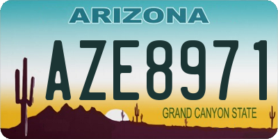 AZ license plate AZE8971