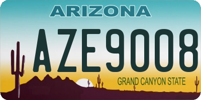 AZ license plate AZE9008