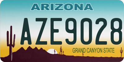 AZ license plate AZE9028