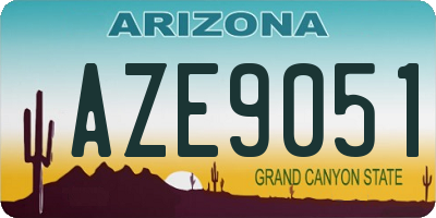 AZ license plate AZE9051