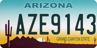 AZ license plate AZE9143