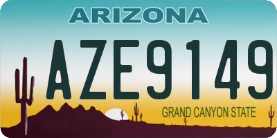 AZ license plate AZE9149