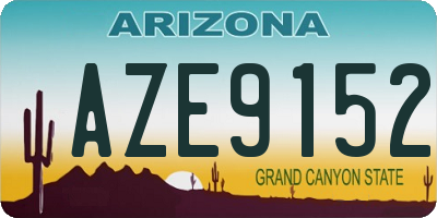 AZ license plate AZE9152