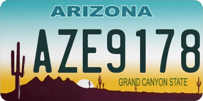 AZ license plate AZE9178