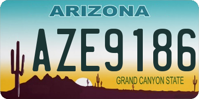 AZ license plate AZE9186