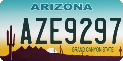AZ license plate AZE9297